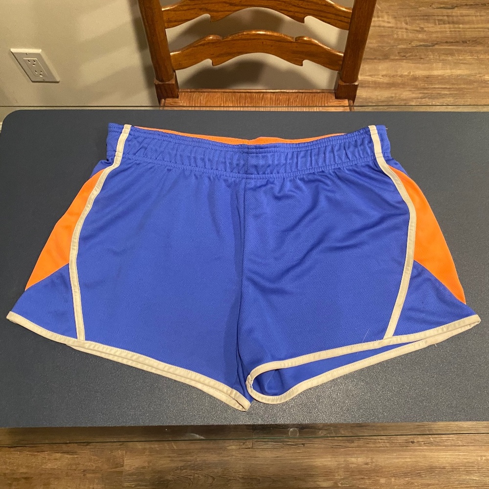 Fila Drawstring Athletic Active knit shorts - orange & blue - Go Mets!